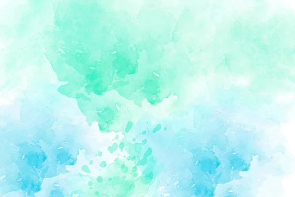 Textura Fundo Abstrata Cores Brilhantes Gradientes Aquarela Azul Verde Branco — Fotografia de Stock