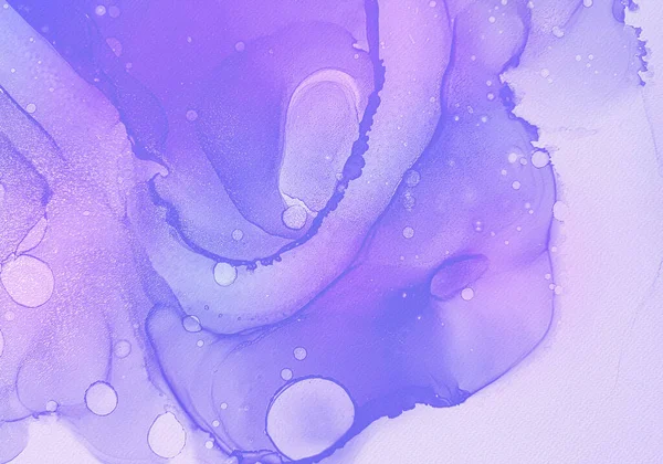 Violet Purple Soft Watercolor Ink Abstract Background Texture Copy Space — Stok fotoğraf