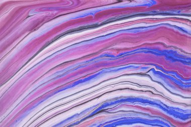 Soyut sıvı sanat arka plan mor, mavi, beyaz renkler. Sıvı mermer. Tuval üzerinde akrilik bir tablo. Metin ve tasarım çalışmaları için boşluk kopyala. Yağlı boya yüksek çözünürlüklü doku, arkaplan