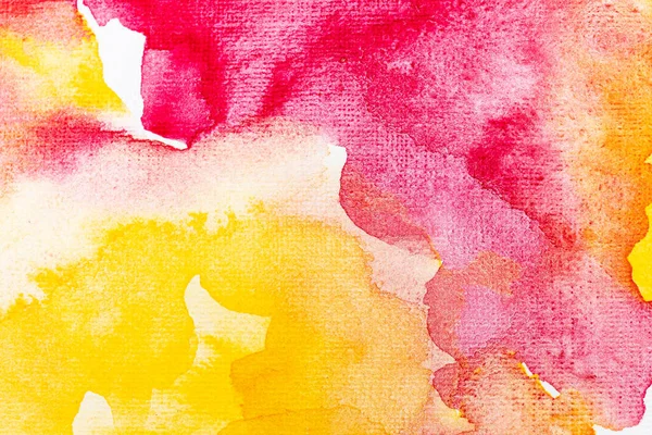 Yellow and red ink texture. Alcohol ink technique abstract background. Watercolor on canvas. Template for banner, poster design. High Resolution watercolor texture. Copy space for text, design