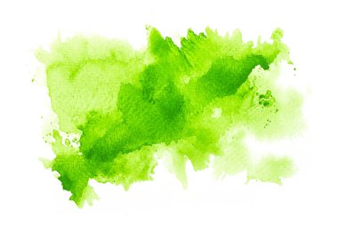 Yeşil mürekkep dokusu. Alkol mürekkebi tekniği soyut arkaplan. Suluboya fırça darbesi. Pankart şablonu, poster tasarımı. Yüksek Çözünürlüklü suluboya dokusu. Metin ve tasarım için boşluk kopyala