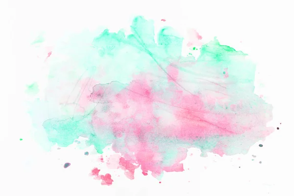 Green Pink Ink Texture Alcohol Ink Abstract Background Watercolor Brush — Zdjęcie stockowe