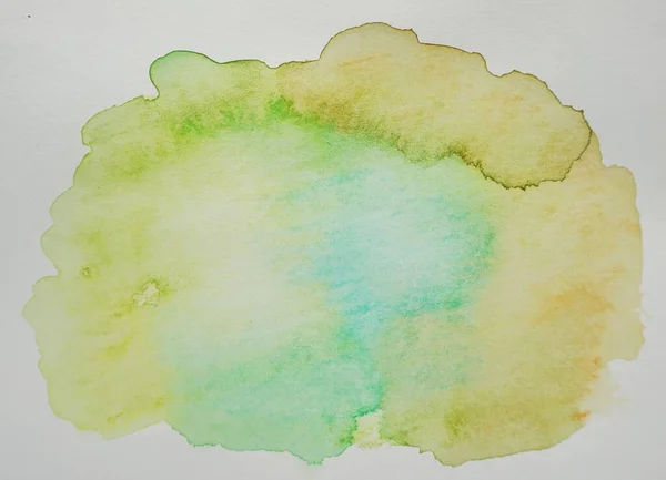 Green Yellow Ink Texture Alcohol Ink Technique Abstract Background Watercolor — Foto Stock