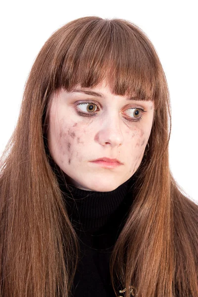 Ragazza su un bianco — Foto Stock