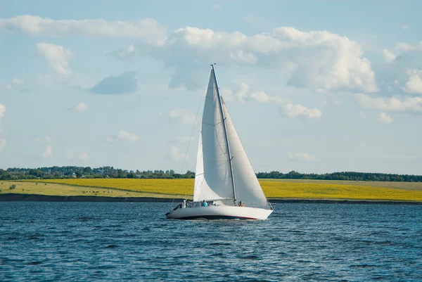 The yacht participating in the regatta — Stock Photo, Image