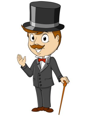 Çizgi filmdeki sopalı mutlu beyefendi.