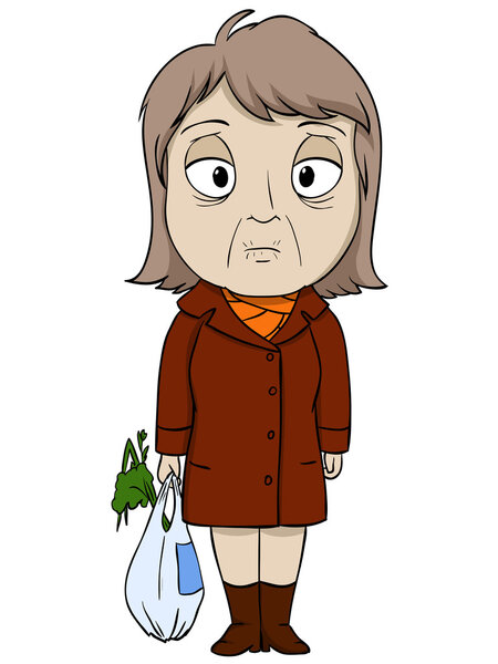 Мультфильм Старуха в коричневом пальто
