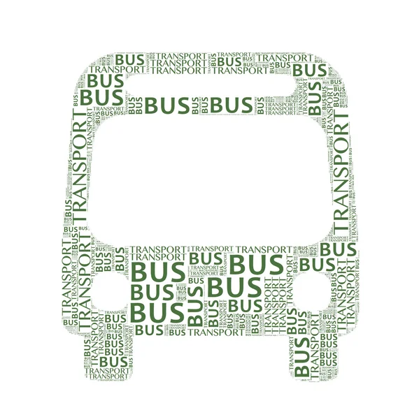 Bus sign with wordy — Stock Photo, Image