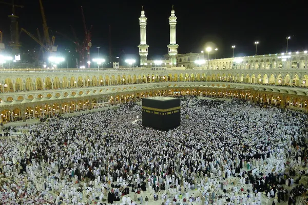 Mescid-i haram, gece Mekke. — Stok fotoğraf