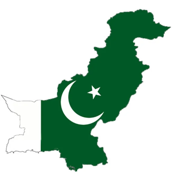 Mappe del Pakistan bandiera pakistana . — Foto Stock