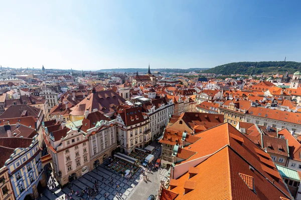 Vista Praszky Hrad Desde Casco Antiguo Praga —  Fotos de Stock