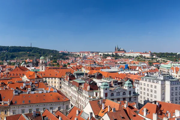 Vista Praszky Hrad Desde Casco Antiguo Praga —  Fotos de Stock