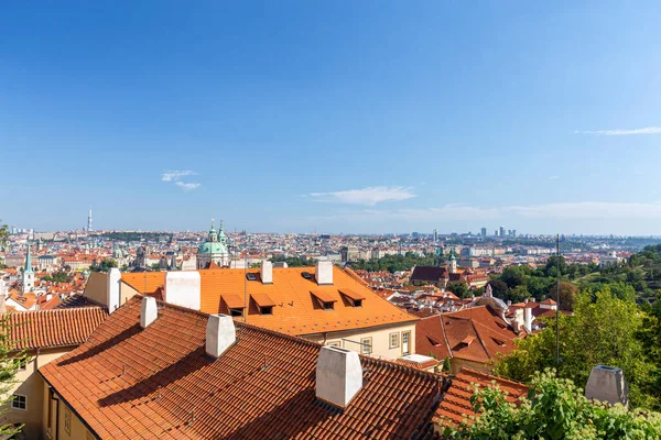 Hermosa Vista Praga Desde Prazsky Hrad Mala Strana —  Fotos de Stock