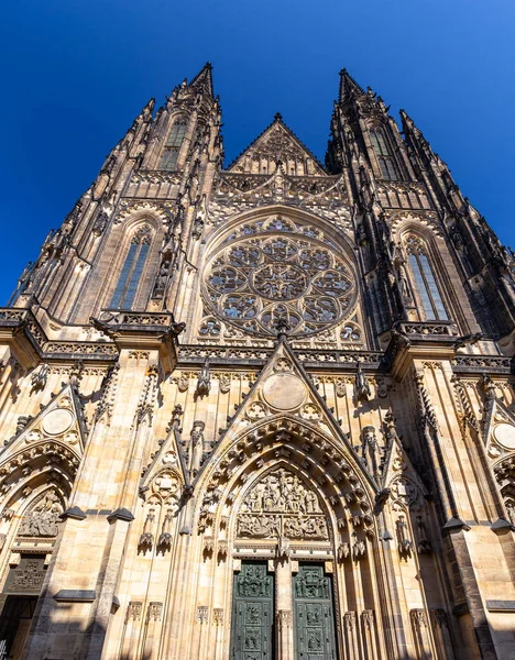 Hermosa Catedral San Vito Praszky Hrad Praga Chequia — Foto de Stock