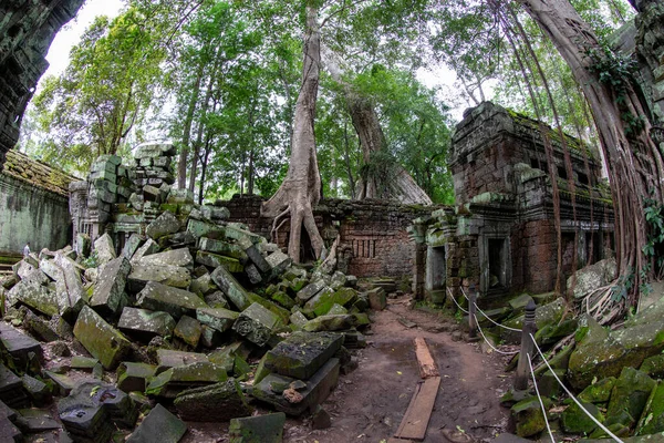Vista Ângulo Largo Phrom Angkor Thom Camboja — Fotografia de Stock