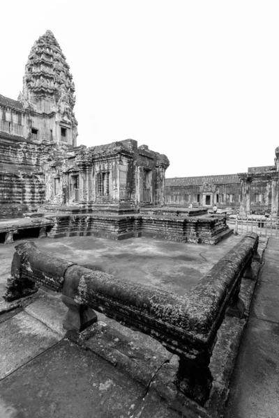 Porträttvy Innanför Unesco Kulturarv Angkor Wat Siem Reap Kambodja — Stockfoto