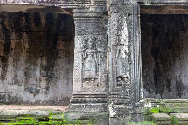 Bayon Carvings Angkor Thom Siem Reap Cambodia — Stock Photo, Image