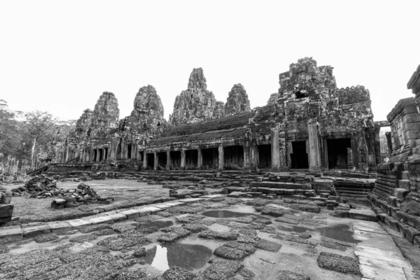 Carved Stupa Bayon Angkor Thom Siem Reap Kambodja — Stockfoto