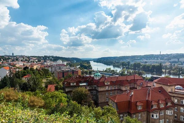 Lovely City Views Vysehrad Castle Prague Stockbild