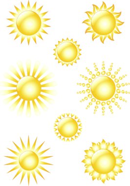 Güneş simgeler. vektör