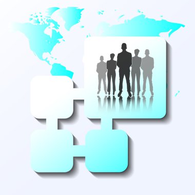 Infographic illüstrasyon iş grubu ile