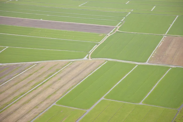 Nederlands boerenlandschap van bovenaf, Nederland — Stockfoto