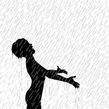 Rain boy clipart