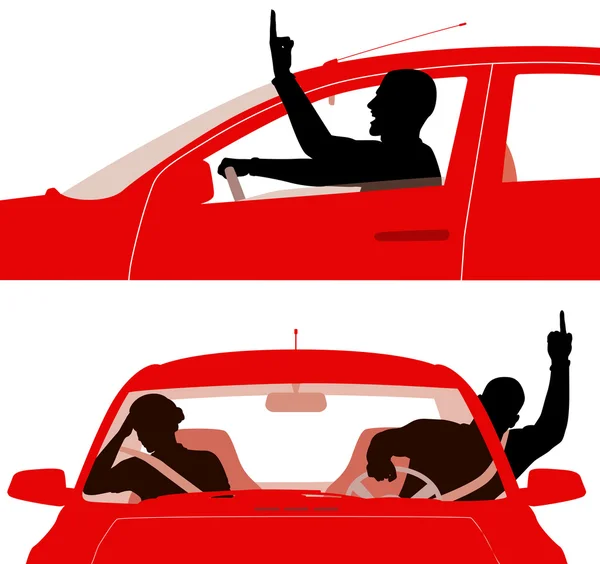 Road rage — Stock Vector