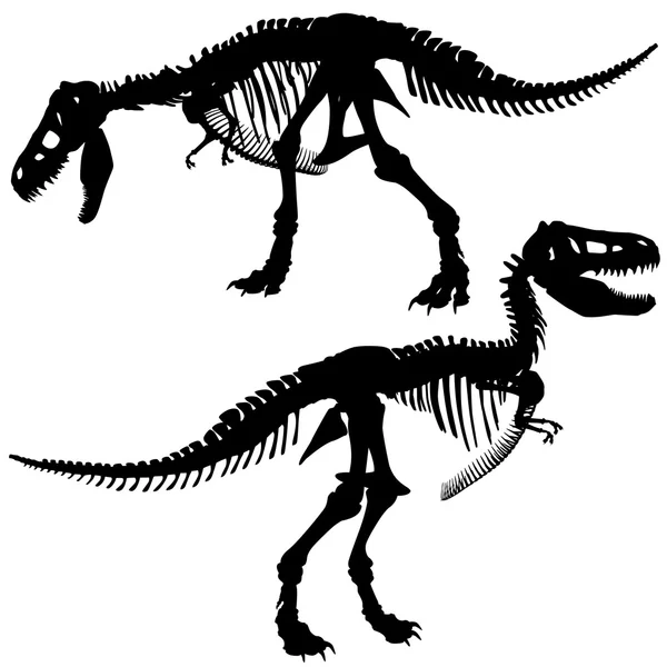 T rex skelet — Stockvector