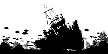 Shipwreck forground clipart