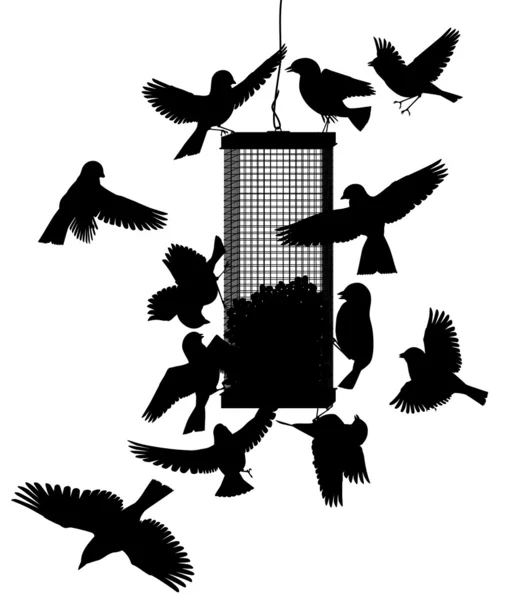 Mangeoire pour oiseaux — Image vectorielle