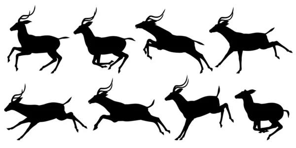 Löpande antilop — Stock vektor