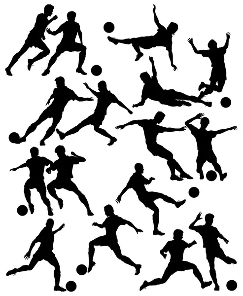 Futbolistas — Vector de stock