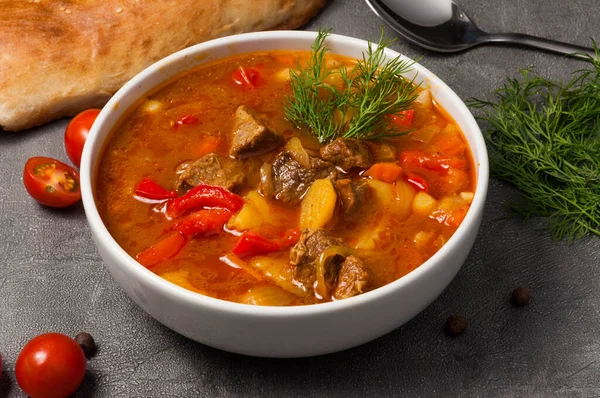 mastava soup - Uzbek rice soup.Central Asia cuisine
