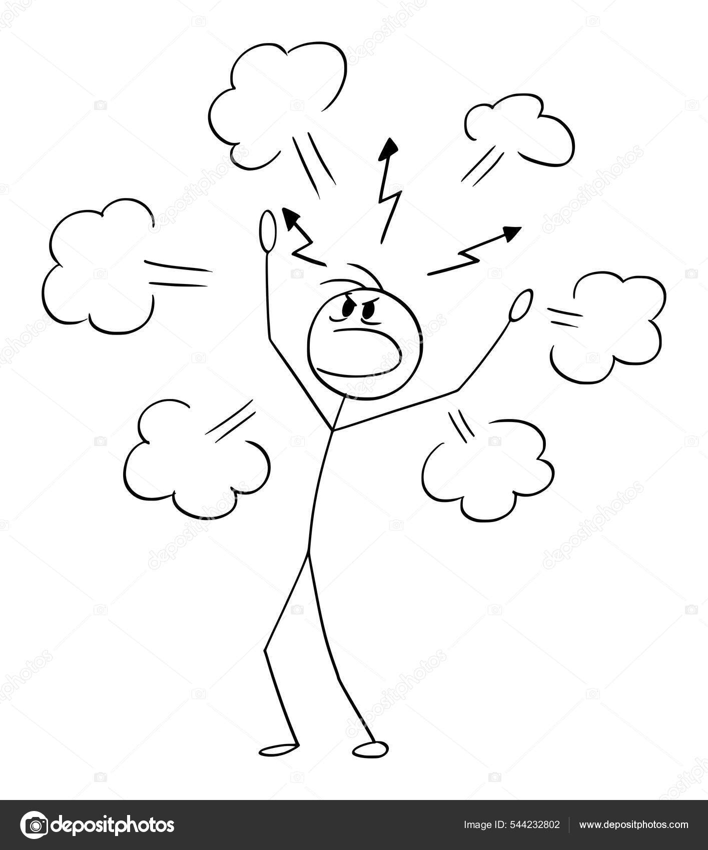 Vettoriale stockPersona arrabbiata o uomo d'affari, illustrazione della  figura del bastone del fumetto del vettore di ©ursus@zdeneksasek.com  #544232802, image size:1415x1700