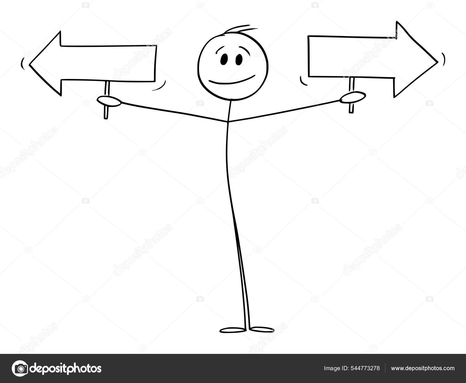 Free Vectors  Stickman-Spin with both hands up