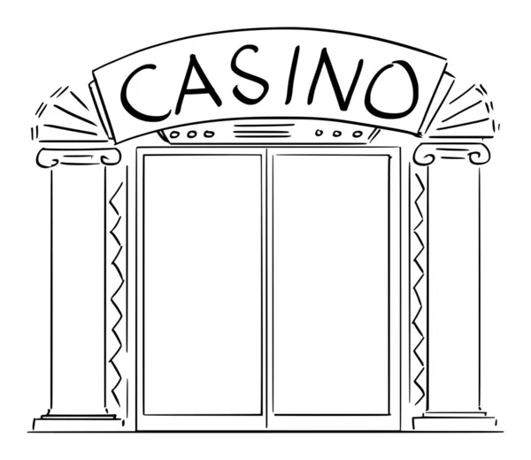 Ikona drzwi wejściowych do kasyna, ilustracja kreskówek wektorowych — Wektor stockowy