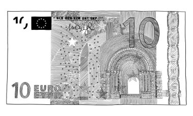 On Avro Tasarısı veya Banknote Vektör Çizimi