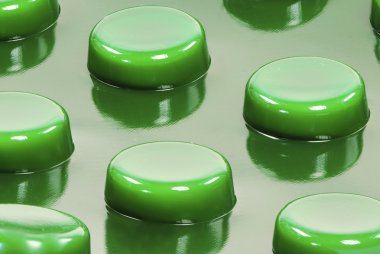 Yeşil blister kutu hap