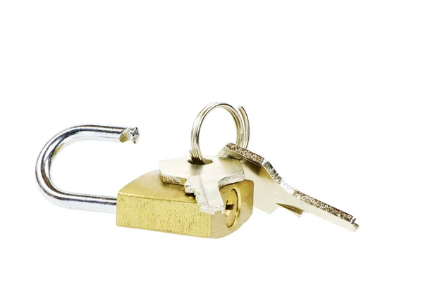 Κλειδαριά και το κλειδί — Φωτογραφία Αρχείου
