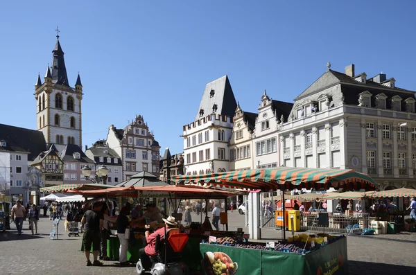 Trier tržní náměstí — Stock fotografie