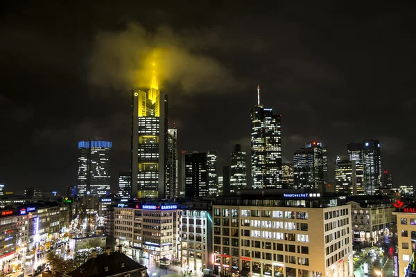 Frankfurt bei Nacht — Stockfoto