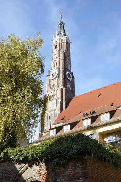 Landshut Szent Márton-templom — Stock Fotó