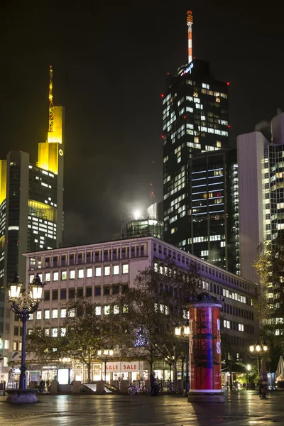 Frankfurt por la noche —  Fotos de Stock