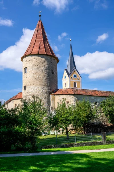 位于德国巴伐利亚的历史名城沃尔的塔楼 — 图库照片