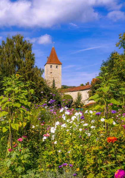 Toren Van Historische Stadswandeling Berching Bavaria Duitsland — Stockfoto