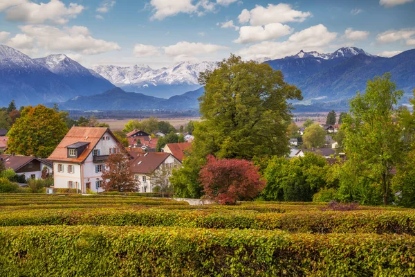 Město Murnau Alpách Bavorsko Německo — Stock fotografie