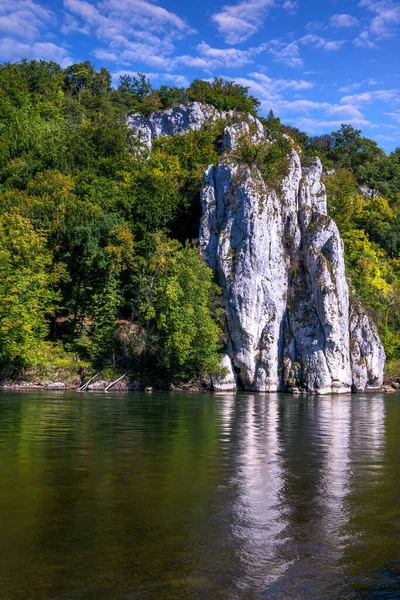 Skály Dunajské Soutěsky Také Nazývají Weltenburgské Úžiny — Stock fotografie