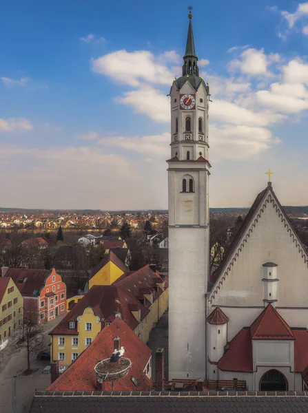 Вид Воздуха Город Шробенхаузен Бавария Германия — стоковое фото