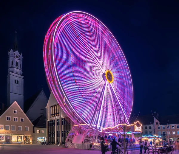 Schrobenhausen Germania Marzo Storica Ruota Panoramica Nella Città Schrobenhausen Germania — Foto Stock